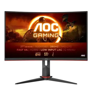 Monitor AOC C27G2Z3 (27" VA, 280Hz, 1920x1080 FHD, zakrivljeni) crni