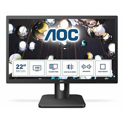 Monitor AOC LED 21.5" 22E1D, VGA, DVI, HDMI, zvu., 2ms