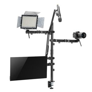 Monitor Mount, Microphone, Camera and Floodlight All-In-One Studio NanoRS, YouTube, 17"-32", max. 9kg, RS164