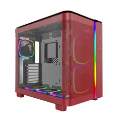 Midi-Tower gaming kućište MONTECH (KING 95 PRO, kaljeno staklo, ARGB - crveno)