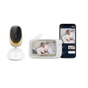 Motorola Wi-Fi Video Baby Monitor with Mood Light VM85 CONNECT 5.0"  White/Gold