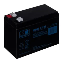 MPL MW POWER MWH 5-12L UPS battery Lead-acid accumulator VRLA AGM Maintenance-free 12 V 6 Ah Black