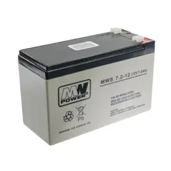 MPL MW POWER MWS 7.2-12 UPS battery Lead-acid accumulator VRLA AGM Maintenance-free 12 V 7,2 Ah Black, Grey