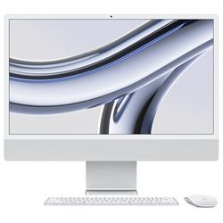 Računalo APPLE iMAC AiO (24" Retina 4.5K, M3, 8C CPU, 10C GPU, 8GB RAM, 256GB SSD, MacOS, CRO, srebrno) - MQRJ3CR/A
