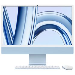 Računalo APPLE iMAC AiO (24" Retina 4.5K, M3, 8C CPU, 10C GPU, 8GB RAM, 256GB SSD, MacOS, CRO, plavo) - MQRQ3CR/A
