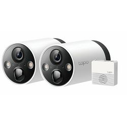 Nadzorna kamera TP-LINK Tapo C420S2 (4MP, IR, baterijska, vanjska/unutarnja, WiFi, mrežna, 2 komada + hub)