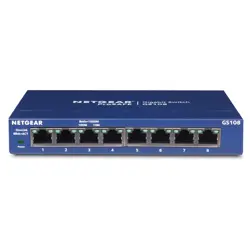 Mrežni prekidač NETGEAR GS108GE (8-portni, Gigabit Ethernet)