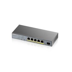 Mrežni prekidač ZYXEL GS1350-6HP-EU0101F (Upravljani L2 Gigabit Ethernet (10/100/1000), Power over Ethernet (PoE), Siva)
