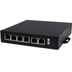 Mrežni switch AMIKO PoE mrežni switch, 6 port RJ-45, 4 PoE, rack ugradnja