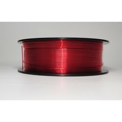 Filament for 3D, PET-G, 1.75 mm, 1 kg, red transpa