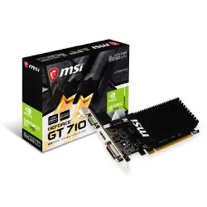 MSI GeForce GT710 2GB DDR3/64-bit, PCIe 2.0, D-Sub/Dual-link DVI-D/HDMI, Low Profile (GT710-2GD3H LP)