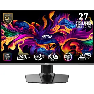 MSI MPG 272URXDE QD-OLED computer monitor 67.3 cm (26.5") 3840 x 2160 pixels 4K Ultra HD Black