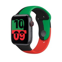 Apple Watch 44mm Band: crna Unity Sport Band - M/L