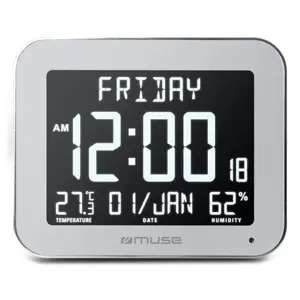 Muse M-090 WMC wall/table clock Digital clock Rectangle White