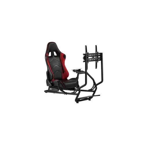 NanoRS RS160 Gaming Chair Racing Simulator Stand 3 in 1 PC Console Gamers Synthetic Leather Cover Steering Wheel Stand TV Bracket Up to 50" Max. Vesa 400x400