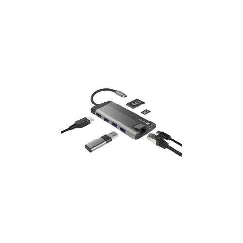 Višenamjenski priključak NATEC MULTIPORT FOWLER PLUS (USB-C, HDMI 4K, RJ45)