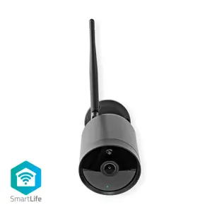 Nedis WiFi Smart Outdoor IP-camera | Full HD | Metalen behuizing | Waterdicht (IP65) Bullet IP security camera 1920 x 1080 pixels Ceiling/wall