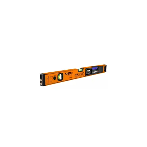 Vodena libela s elektroničkim zaslonom i laserskim pokazivačem NEO TOOLS 60 cm (elektronički zaslon, laserski pokazivač)