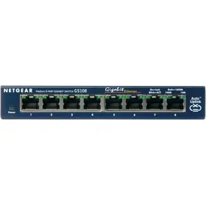 NETGEAR GS108GE network switch Unmanaged Gigabit Ethernet (10/100/1000) Blue