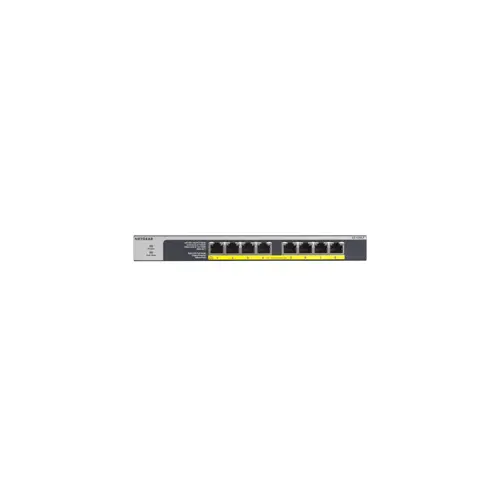 Mrežni preklopnik NETGEAR GS108LP (gigabitni ethernet 10/100/1000, Power over Ethernet (PoE), 1U, crna, siva)