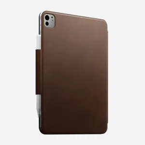 NOMAD Leather Folio - skórzana obudowa ochronna do iPad Pro 11" M4 (2024) z magnetycznym mocowaniem na Apple Pencil (brown)