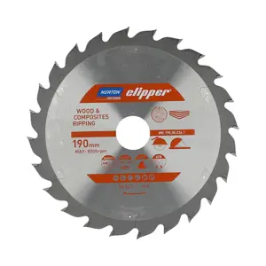 NORTON CIRCULAR SAW BLADE 190mm x 30mm x 24z WOOD & ATB COMPOSITES (2.8 / 1.8)