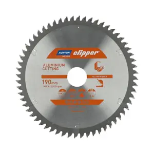 NORTON CIRCULAR SAW BLADE 190mm x 30mm x 60z ALUMINUM (2.6/1.8)
