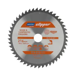 NORTON CIRCULAR SAW BLADE 216mm x 30mm x 48z WOOD & ATB COMPOSITE NEG (2.8 / 1.8)