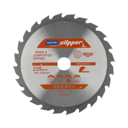 NORTON CIRCULAR SAW BLADE 235mm x 30mm x 24z WOOD & ATB COMPOSITES (2.8 / 1.8)