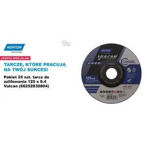 NORTON SHIELD. VULCAN 125 x 6,4 A30P FOR METAL /25pcs.