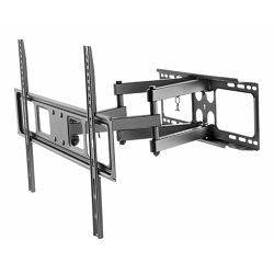 Nosač za TV zidni DELTACO ARM-1203 Full-Motion 3-Way (37"- 70", do 40 kg, nagib +5° -15°, zakret +60° -60°, za zakrivljeni TV) 