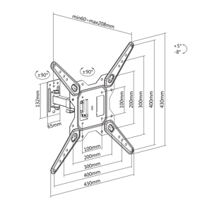 nosac-za-tv-zidni-sbox-lcd-441-23-55-do-30-kg-nagib-5-8-zakr-32366-32991.webp