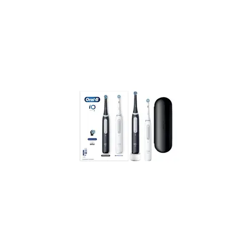 Električna četkica za zube ORAL-B iO4 Series (za odrasle, 2 uključene glave za četkanje, 4 načina četkanja, punjiva, crna/bijela)