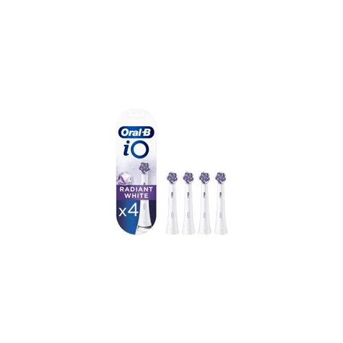 Zamjenske glave za četkicu za zube ORAL-B iO Radiant White (za odrasle, 4 uključene glave, bijela)