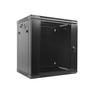 Ormar za ugradnju na zid Lanberg 19'' 12U 600x450mm crni (staklena vrata)