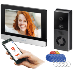 Orno Video interfon 8", set, Full HD, WiFI, RFID, IP65, Xiran - OR-VID-MA-1079/B
