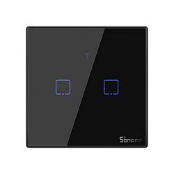 Pametna sklopka za svjetlo SONOFF T3EU2C-TX crna 