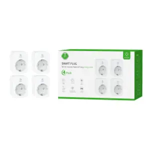 Pametna utičnica WOOX R6113-4PACK (WiFi, EU, 16A/3680W, 4 komada)