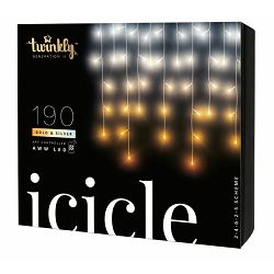 Pametne lampice TWINKLY Icicle (190L 4.3mm, BT + WiFi, zlato + srebro)