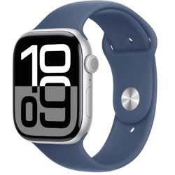 Pametni sat APPLE Watch S10 GPS 46mm Silver Alu Case s Denim Sport Band - S/M - MWWL3QH/A