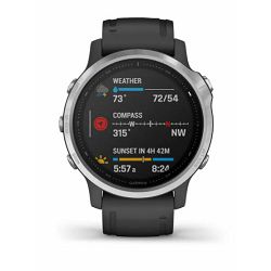 Pametni sat GARMIN Fenix 6S Silver 42mm crni, 010-02159-01