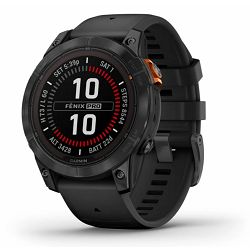 Pametni sat GARMIN fenix 7 Pro Solar, Slate Gray crni remen, 010-02777-01