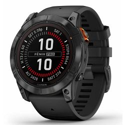 Pametni sat GARMIN fenix 7X Pro Solar, Slate Gray SS crni remen, 010-02778-01