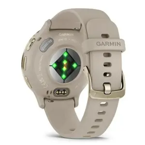 Pametni sat GARMIN Venu 3S, Soft Gold Stainless Steel Bezel with French Gray Case and Silicone Band, 41mm, 010-02785-02