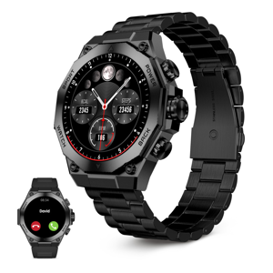 Pametni sat KSIX TITANIUM, AMOLED, 1.43", 2 remena, 5 dana aut., crni