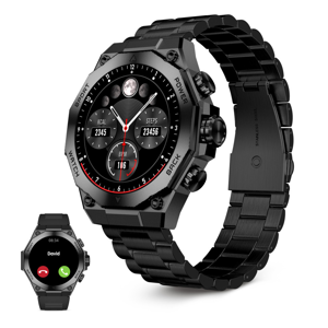 Pametni sat KSIX TITANIUM, AMOLED, 1.43", 2 remena, 5 dana aut., crni