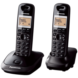 Panasonic Telefon, bežični, sa dvije slušalice, DECT, 1,4"LCD, crna - KX-TG2512FXT