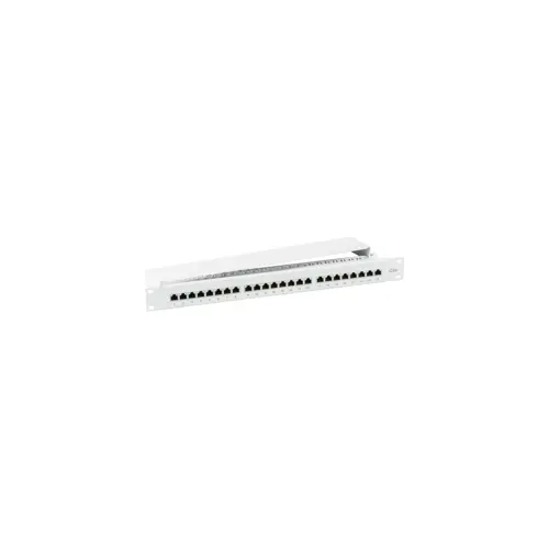 Patch panel, 1U Rack 19 STP 24x RJ45 Cat5e (Siva)