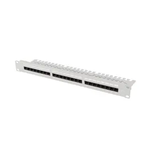 PATCH PANEL 24 PORT 1U 19" CAT.5E UTP WITH CABLE ORGANIZER GRAY LANBERG