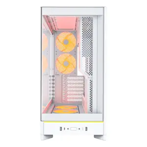 PC Case Montech HS02 PRO, ATX, ARGB - White